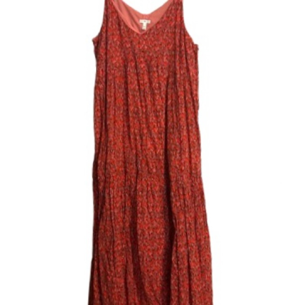 Joie Red Patterned Sleeveless Maxi Dress
